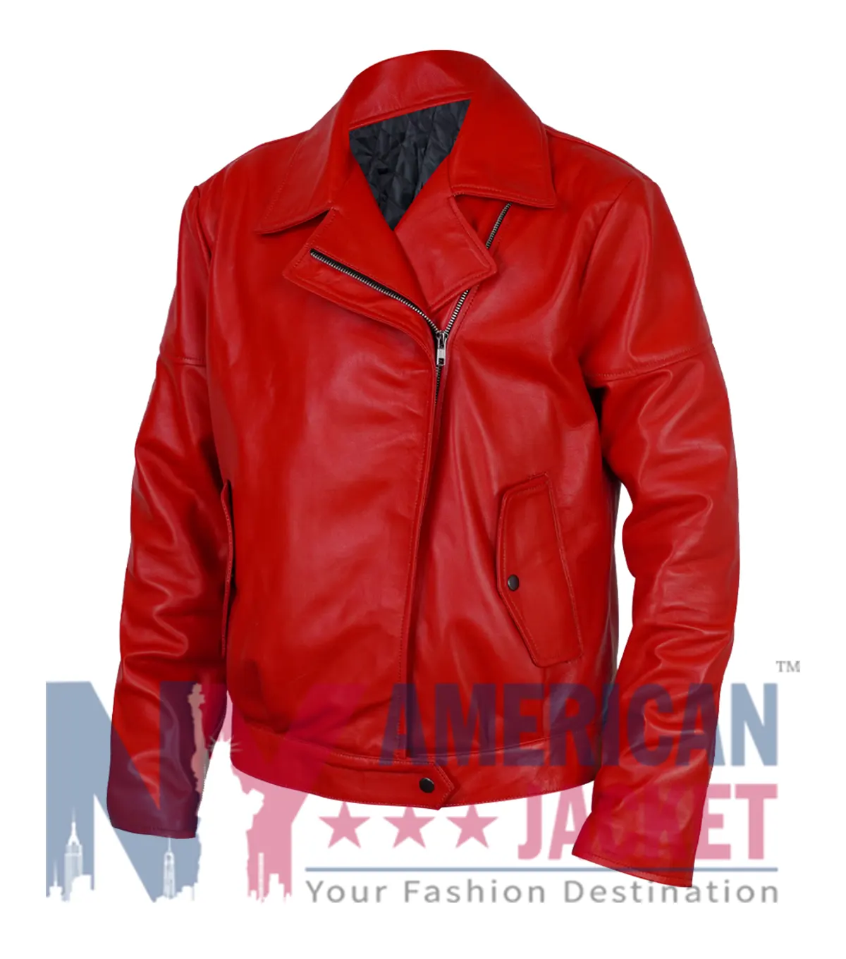 Chris Brown 2026 Paris Red Leather Jacket