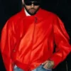 Chris Brown 2026 Red Jacket
