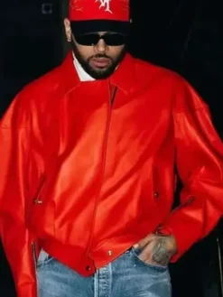 Chris Brown 2026 Red Jacket