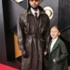 Chris Brown 68th GRAMMY Awards Leather Coat