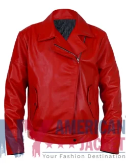 Chris Brown Paris 2026 Red Leather Jacket
