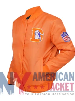 Denver Super Bowl Broncos Orange Satin Jacket