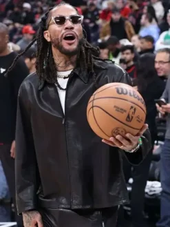 Derrick Rose Retirement 2026 Black Leather Jacket