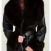 Erin Andrews NFC Championship Game Brown Coat