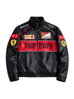 Ferrari Black Leather Jacket