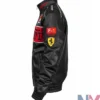 Ferrari Formula 1 Black Leather Racing Jacket For Men and Women