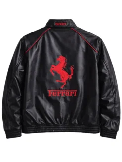 Ferrari Leather Black Jacket