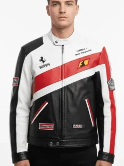 Ferrari Racing F1 Streetwear Leather Jacket