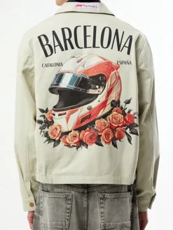 Formula 1 x Pacsun Barcelona Off white Cotton Jacket