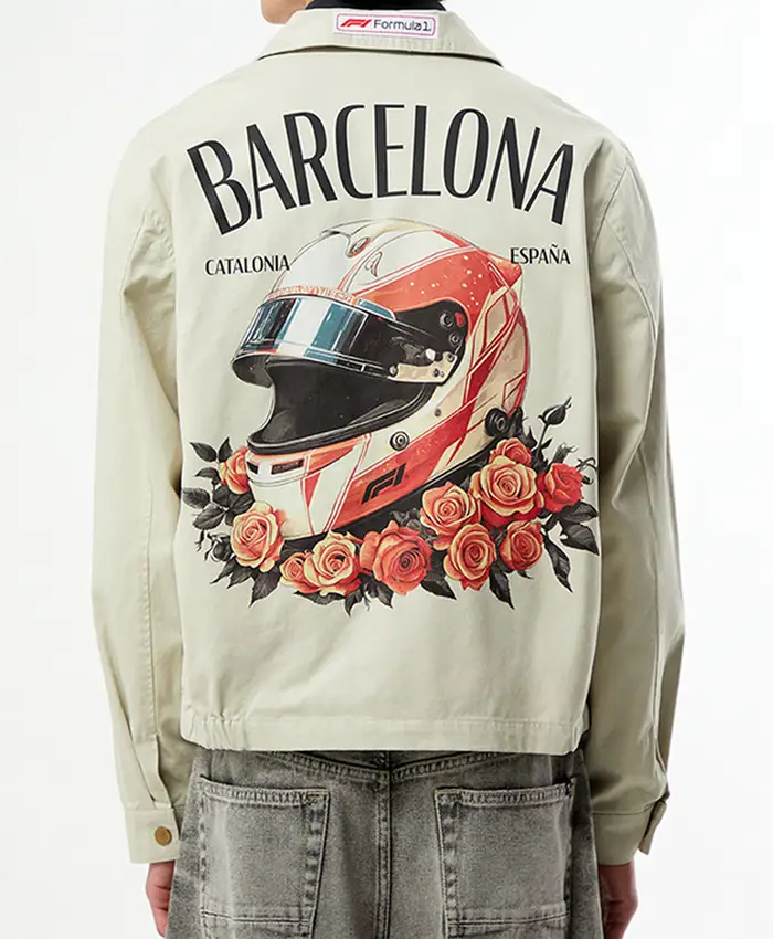 Formula 1 x Pacsun Barcelona Off white Cotton Jacket