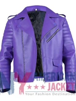 Hurts Jalen Leather Purple Jacket