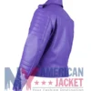 Jalen Hurts Leather Purple Jacket