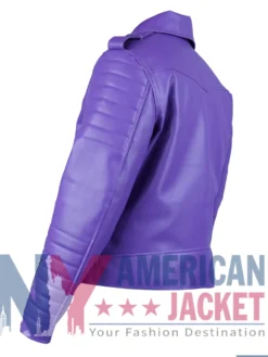 Jalen Hurts Leather Purple Jacket