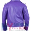 Jalen Hurts Purple Leather Jacket