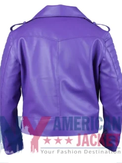Jalen Hurts Purple Leather Jacket