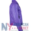Jalen Leather Hurts Purple Jacket