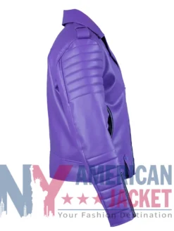 Jalen Leather Hurts Purple Jacket