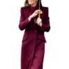 Kate Burgundy Middleton Coat