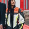 Kim Kardashian Racer leather Jacket