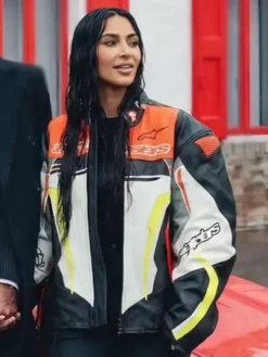 Kim Kardashian Racer leather Jacket