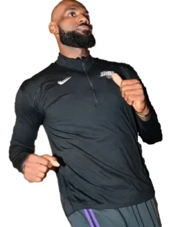 LeBron James LA Lakers Black Game Jacket