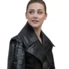 Lili Reinhart Black Leather Coat