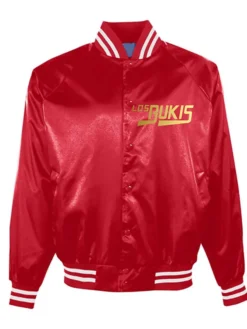 Los Bukis Merch Black And Red Varsity Satin Jacket