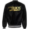 Los Bukis Merch Varsity Black And Red Satin Jacket