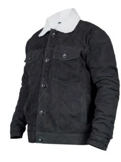 Love Life Augie Black Sherpa Trucker Jacket