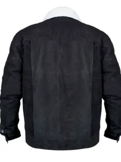 Love Life Augie Black Suede Sherpa Jacket