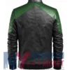 Maverick Leather Two-Tone Padded Bomber Jacket
