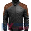 Maverick Two-Tone Bomber Leather Padded Jacket