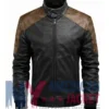 Maverick Two-Tone Padded Bomber Leather Jacket