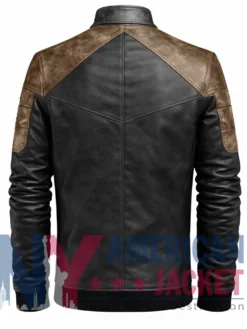 Maverick Two-Tone Padded Leather Bomber Jacket