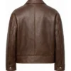 Men's Distressed Brown Leather Jacket