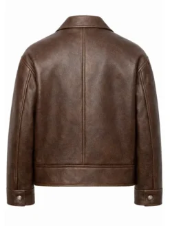 Men's Distressed Brown Leather Jacket