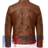Men’s Distressed Cafe Racer Leather Waxed Jacket