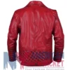 Men's Leather Red Biker Jacket