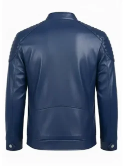 Men’s Navy Cafe Racer Padded Jacket