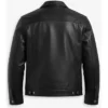 Men's Trucker Black Leather Jacket