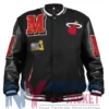 Miami Black Heat Logo Mashup Varsity Jacket