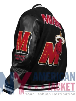 Miami Heat Logo Mashup Varsity Black Jacket