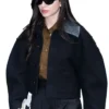 Mikey Madison New York City Leather Black Jacket