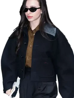 Mikey Madison New York City Leather Black Jacket