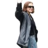 Millie Bobby Brown NYC 2026 Black Leather Jacket