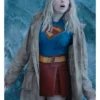 Milly Alcock Supergirl Brown Cotton Jacket