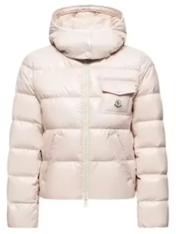 Moncler Andro Pink Puffer Hooded Jacket