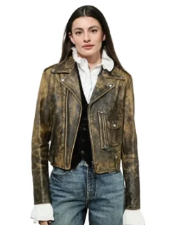 NY Fashion Week 2026 Diana Silvers Leather Jacket