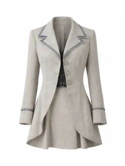 Natascha McElhone Young Sherlock Grey Coat 2026