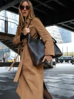 New York City 2026 Olivia Ponton Brown Trench Coat